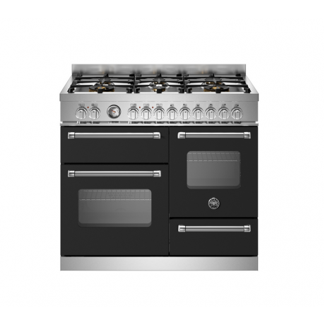 BERTAZZONI MAS106L3ENET Ηλεκτρική Κουζίνα με Εστίες Αερίου 100cm Μαύρο BERTAZZONI MAS106L3ENET Ηλεκτρική Κουζίνα με Εστίες Αερίου 100cm Μαύρο